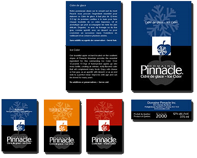 Domaine Pinnacle Ice Cider Labels